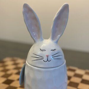 Cute Small Ceramic Easter Bunny Container
